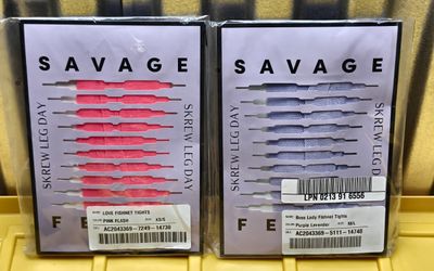 Savage X Fenty Fishnet Tights 2-Pack, Pink XS/S + Purple M/L, New in Package