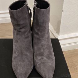 Barneys New York Gray Suede Boots. Size 9