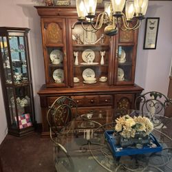Table And China Cabinet 
