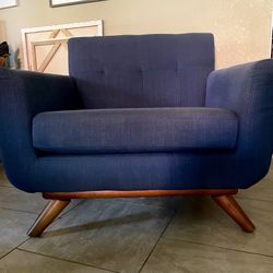 Modway Engage Modern Upholstered Fabric Armchair in Azure B