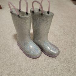 Western Chief Toddler Girls Glitter Rain Boots Size #6