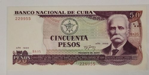 50 Pesos 1990 Cuba UNC