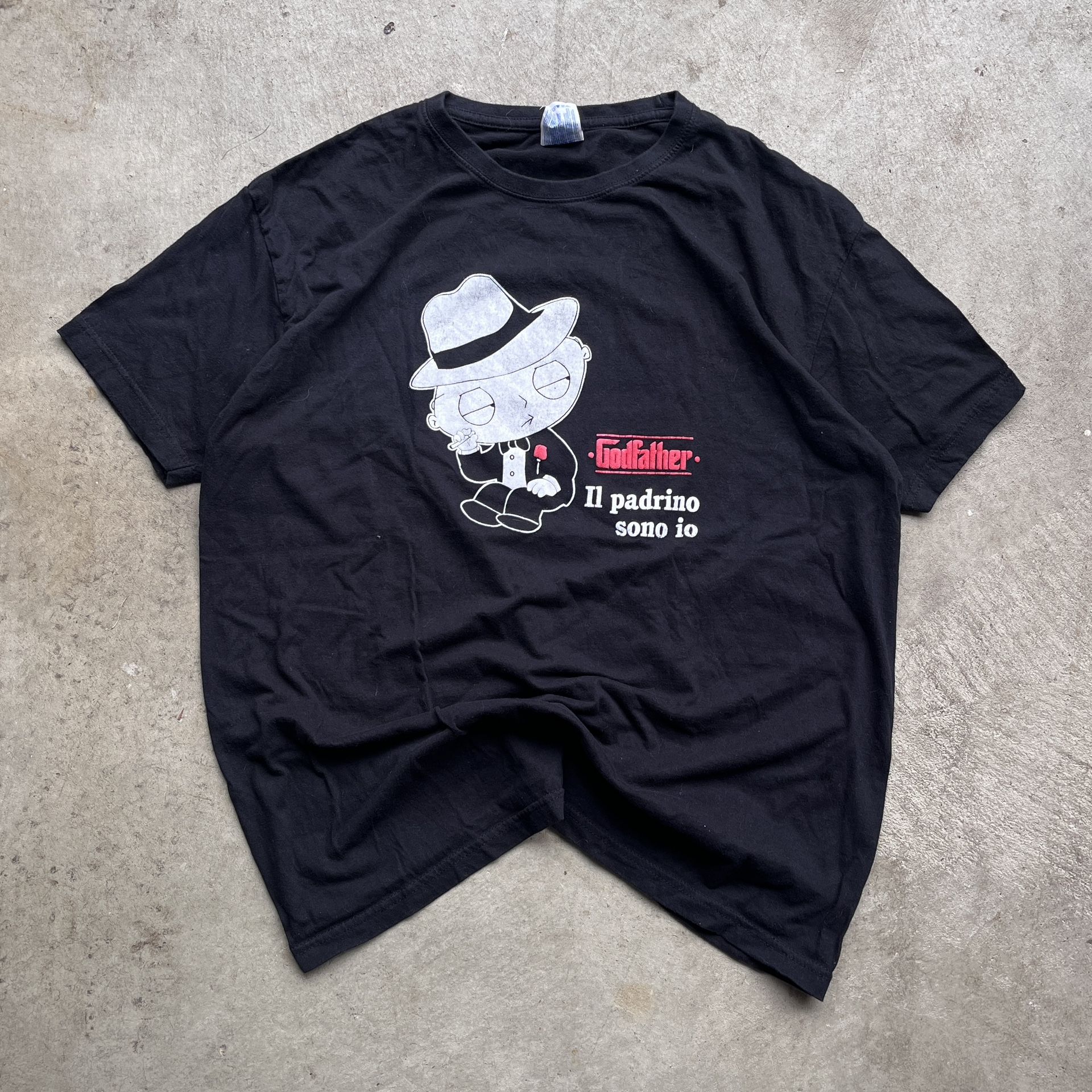 Vintage Stewie Griffin Godfather Graphic T Shirt