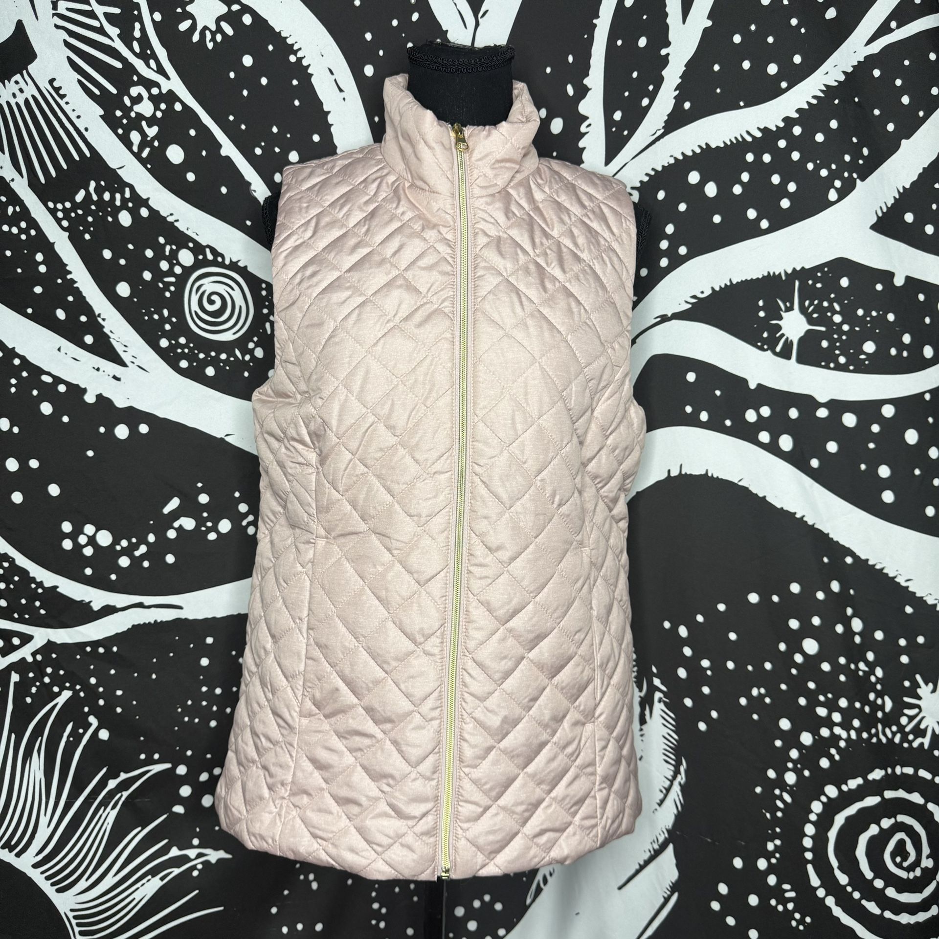 Banana Republic Women’s Pink Quilted Padded Full Zip Vest Size S
