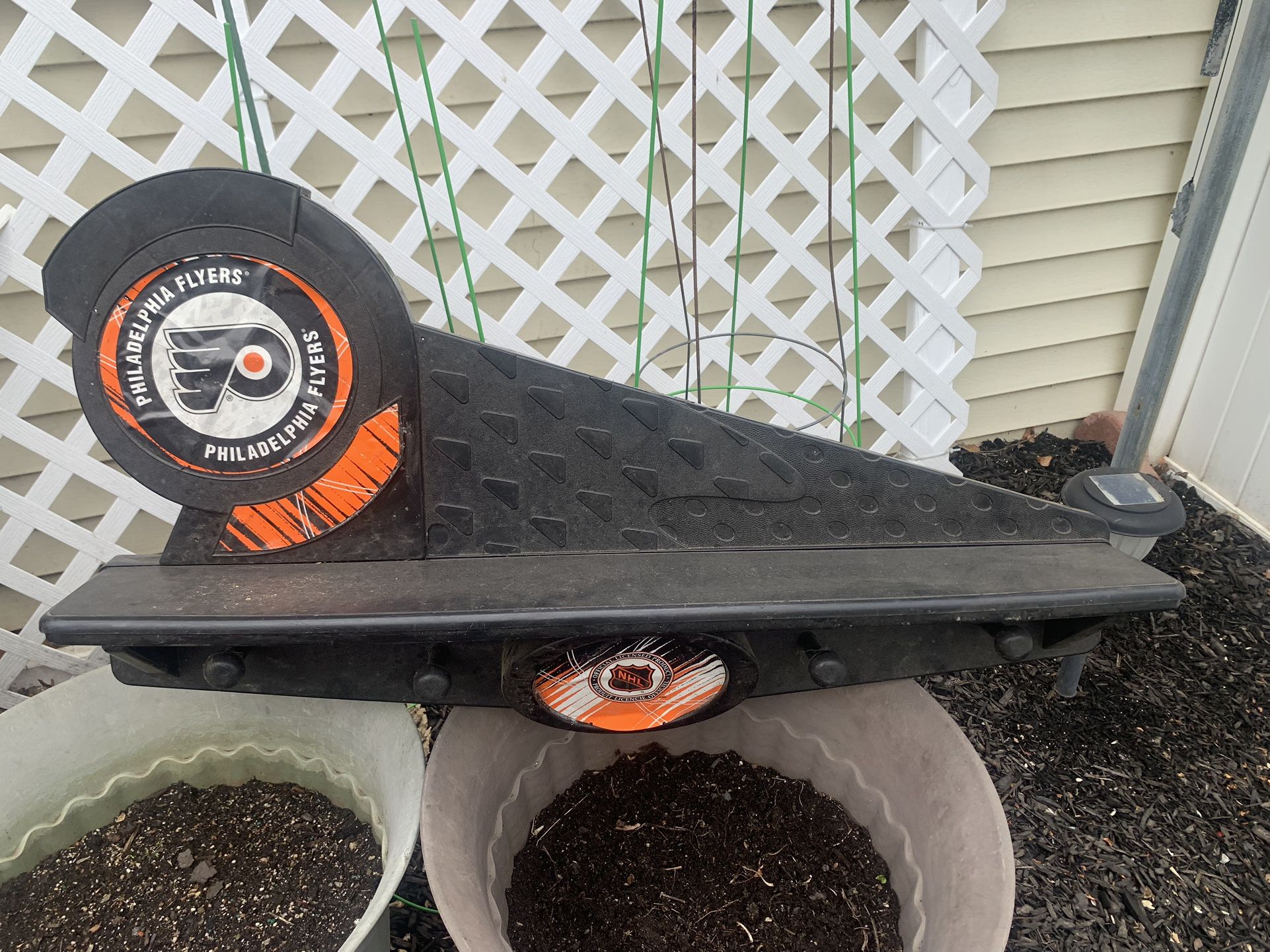 Flyers Philadelphia Flyers shelf normal wear has holes to hang on wall 