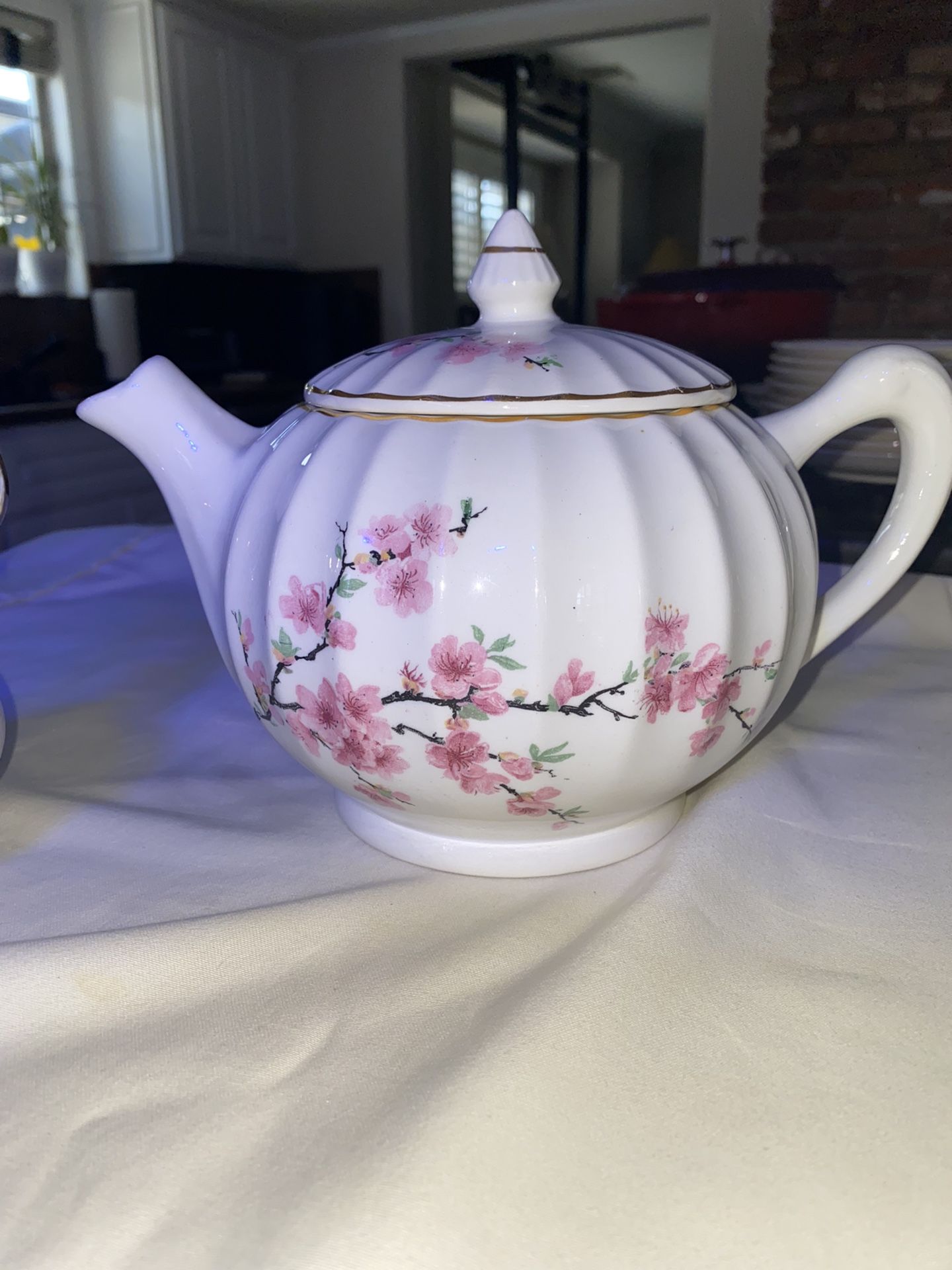 W.S. George Bolero Peach Blossom Teapot & Lid
