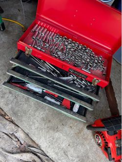 4 drawer husky tool box filled