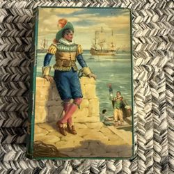 1940s Chad Valley Vintage Book Tin Money Box Toy Bank Westward Ho! Swashbuckler