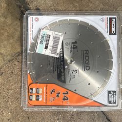 Ridgid 14” diamond Blade For Gas Saw