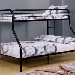 Brand New Black Metal Twin Over Full Bunk Bed 