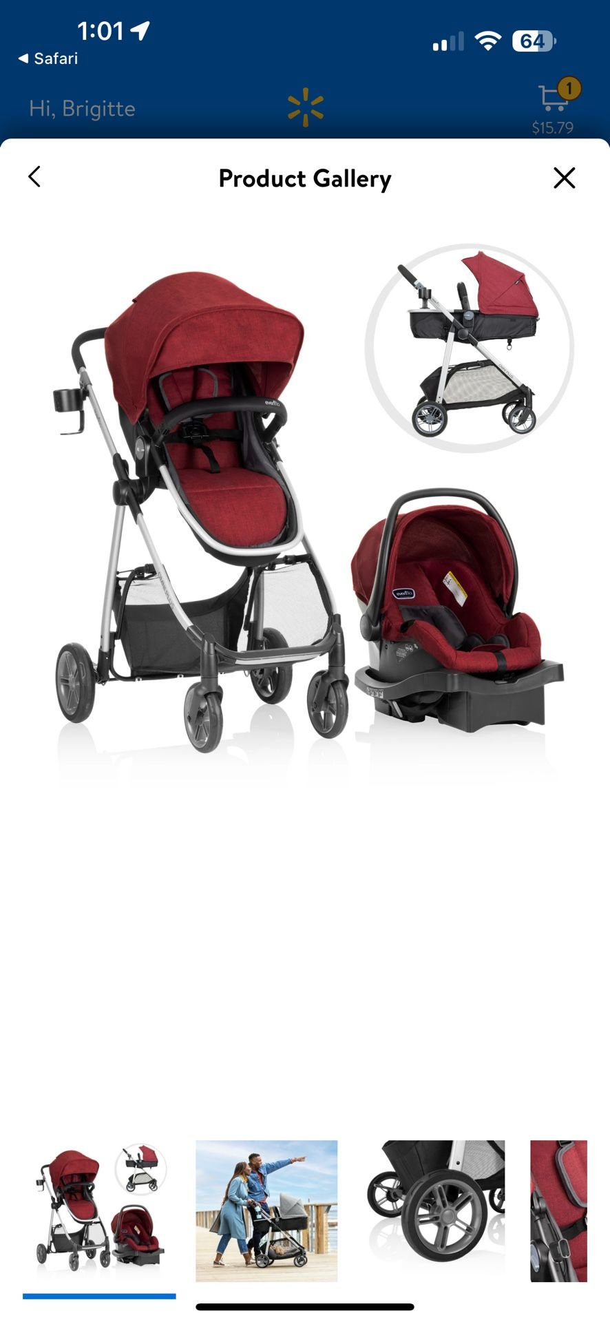 Evenflo Omni Plus Modular Travel System (Hyperion Red)
