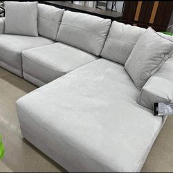 Gray Gaucho 3 Pcs Sectionals Sofas Couchs with Chaise 