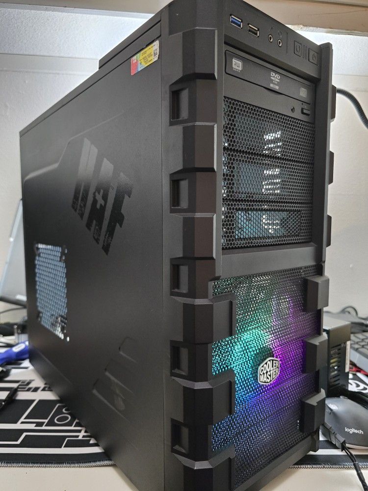 Cooler master HAF 912 pc case with 200mm rgb fans *case only*