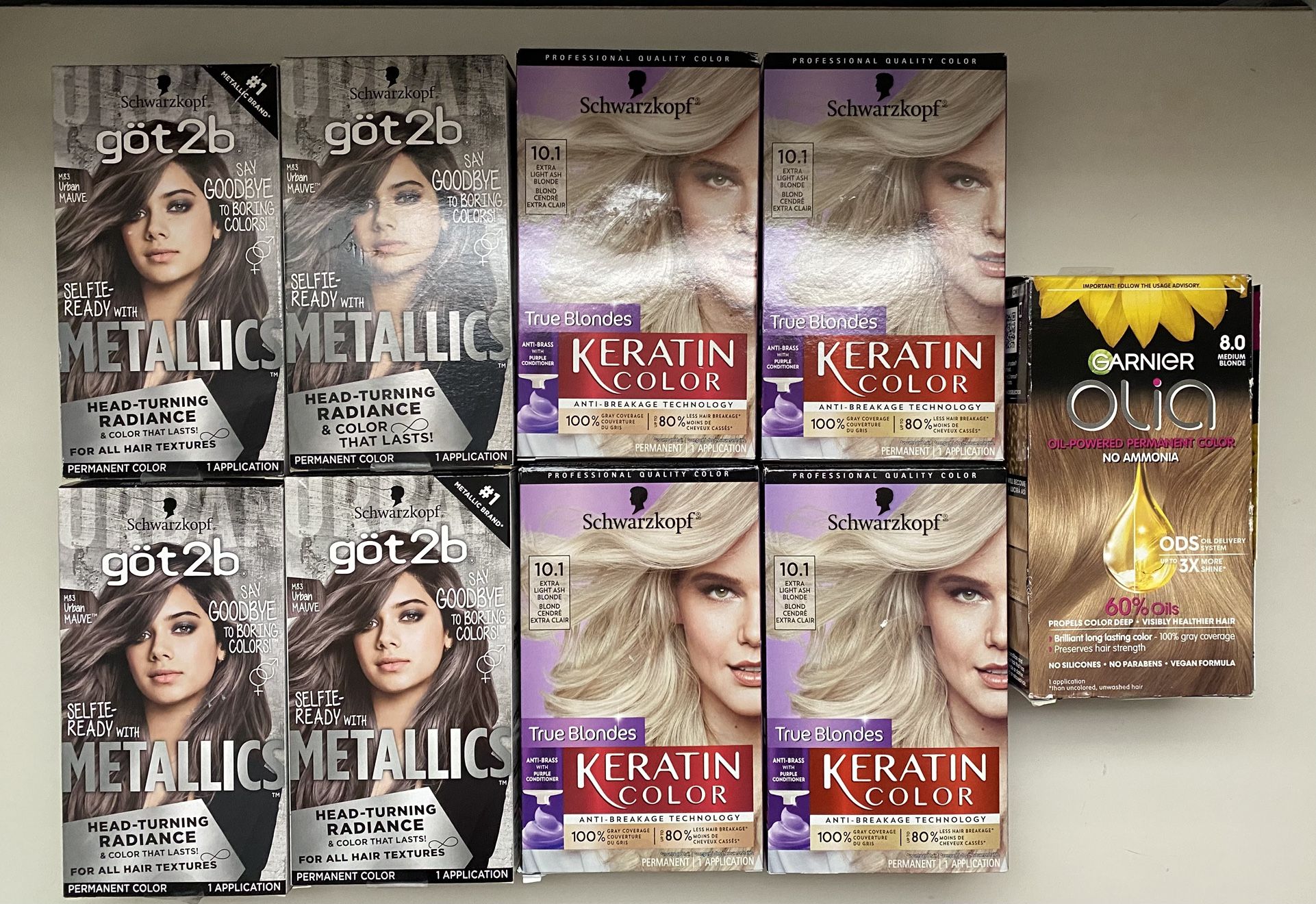 Hair color - Got2b, Schwarzkopf, Olia