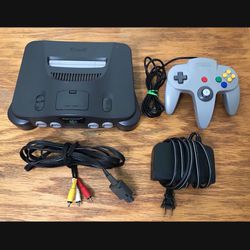 COMPLETE Nintendo 64 console system n64 vintage classic video game deck tight controller stick joystick