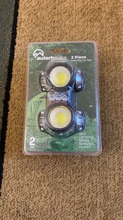 2 Piece Headlamp Set 250 Lumens Battery Included New