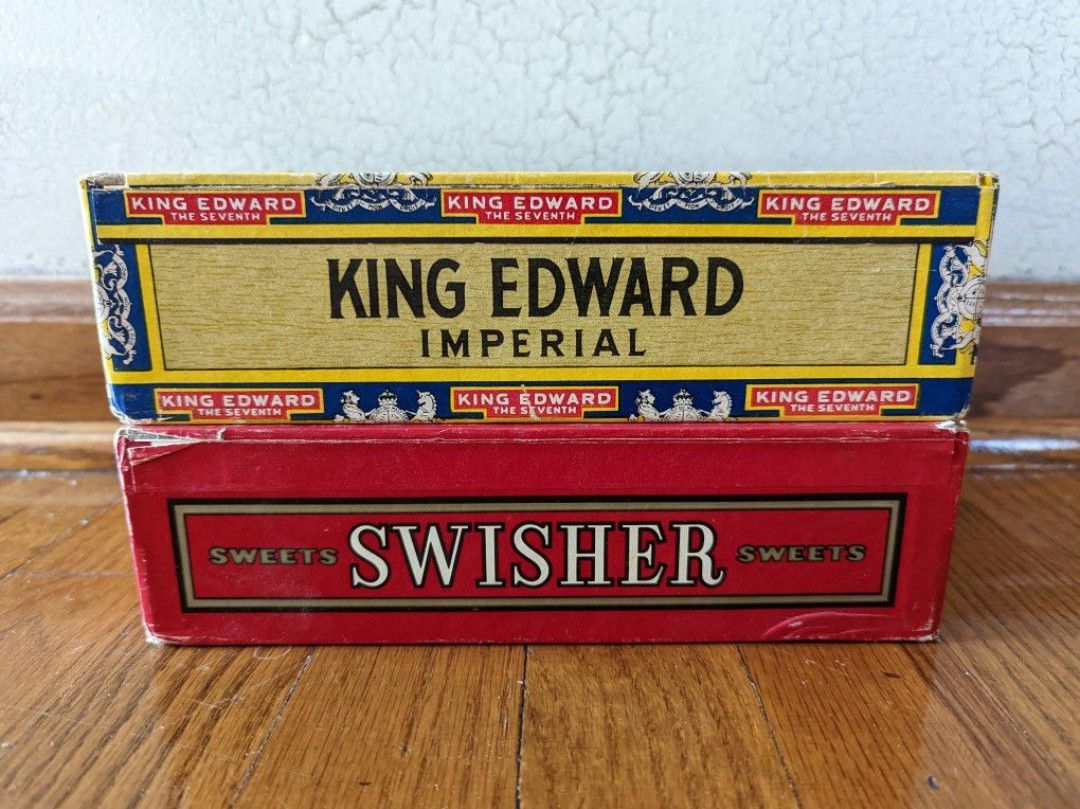 Two Empty Cigar Boxes 