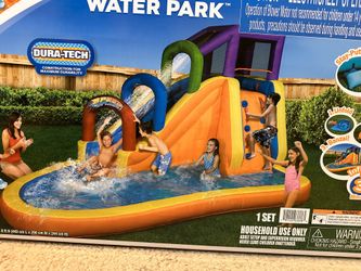 NEW Giant Speed Slide Water Park, (L 14ft 7in x W 9ft 6in x H 8ft), Memorial Day, Summer, Pool