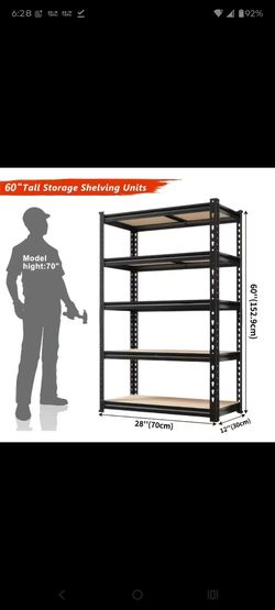 2-pack: 5-Tier Metal Garage Shelf