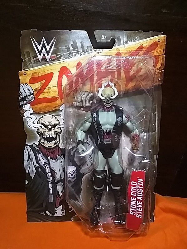 WW ZOMBIES STONE COLD FIGURE Wrestling Mattel 6+