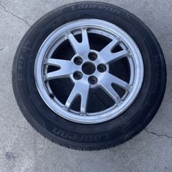 1 Only - 185/65r15 5x100 5x3.94 Stock Prius Subaru Wrx Toyota Celica Matrix  Impreza Wheel Rim Good 80% Treads Tire!!