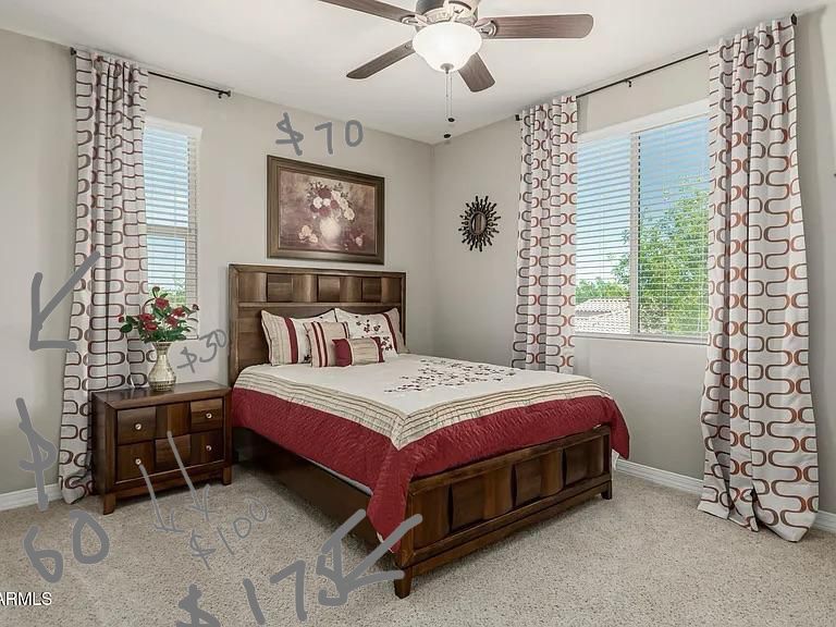 Bedroom Set With Curtains