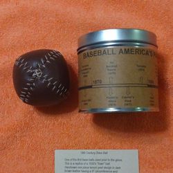 1850's Lemon-Peel Style Baseball & Time Tin