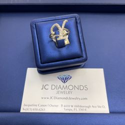 Ring Letter 14k Gold Diamonds 💎 