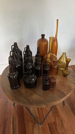 Assorted Amber Glass