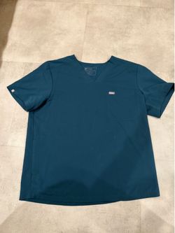 FIGS Technical Collection Scrub Set Men’s XL Teal Top & Large Pants Medical Uniform with 3 Pockets