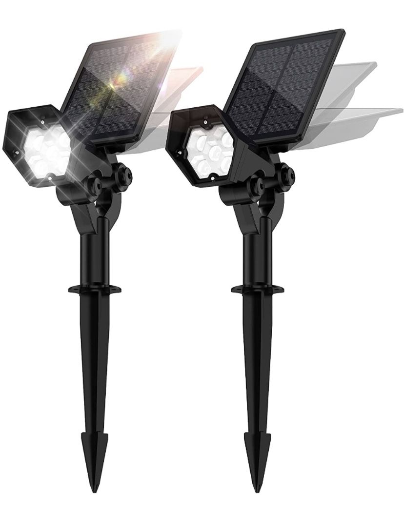 2 pack Solar Spot Lights Outdoor-3 Lighting Modes