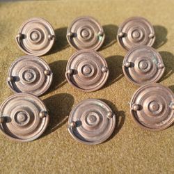 Lot Vintage Brass Hepplewhite Style Round Furniture Pulls 