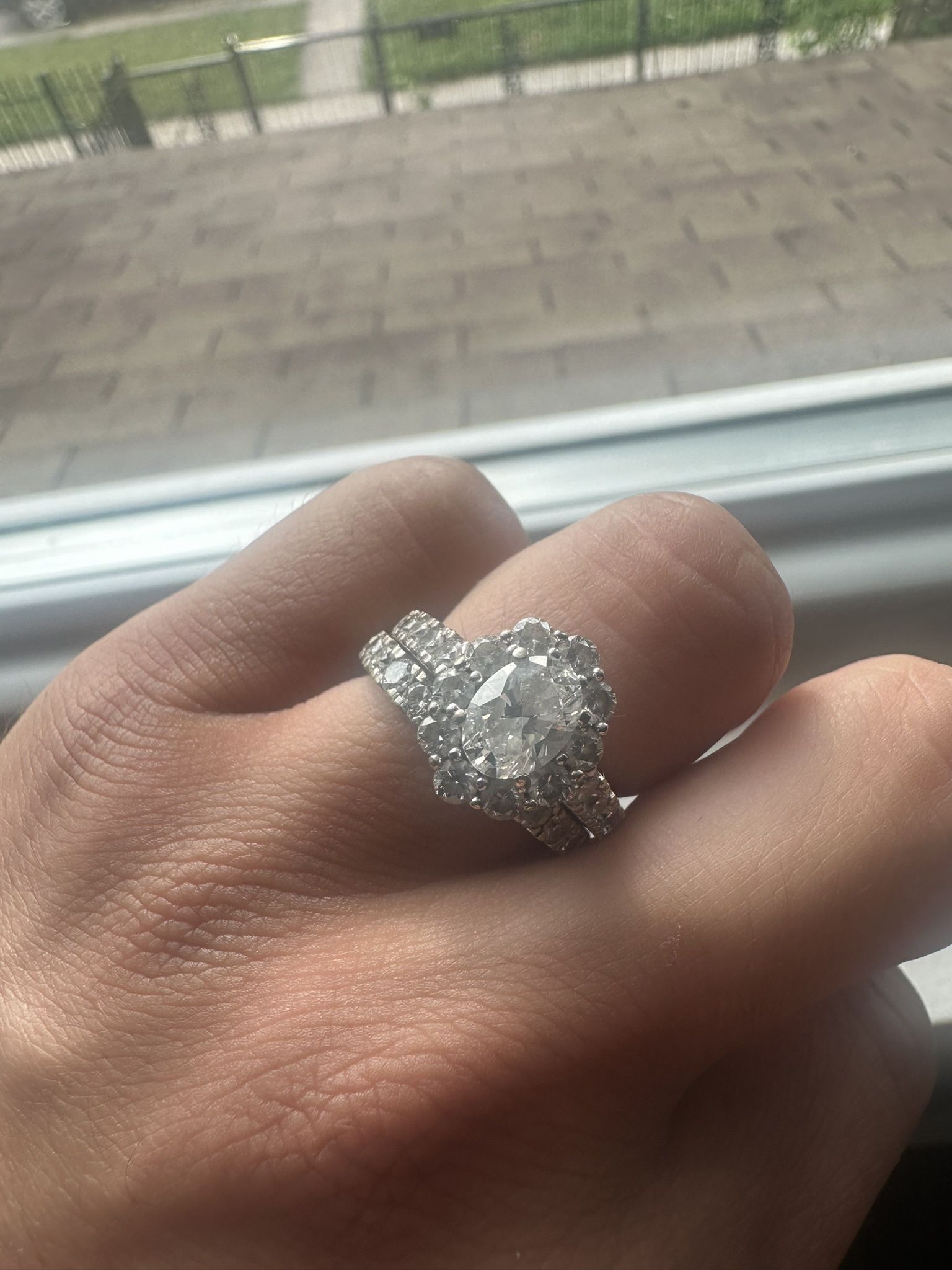 Engagement And Band Ring
