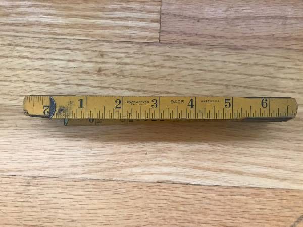 Antique Winchester Repeating Arms Folding Ruler #9405 Pat, 5-22-(19)17