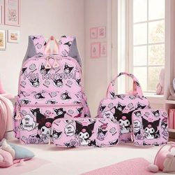 Kuromi Backpack Set (4 Piece Set)