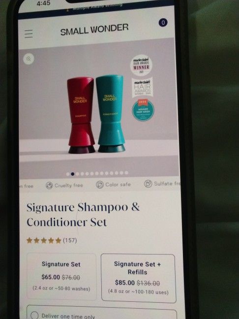 Small Wonders Shampoo And Conditioner $25 For Set 