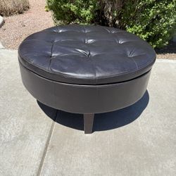 Leather Ottoman 