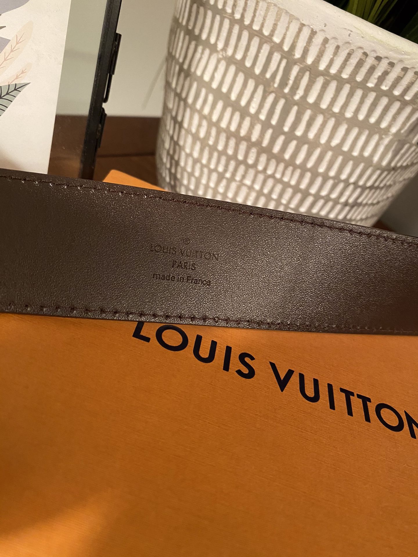 LOUIS VUITTON INITIALES 40MM Damier Ebene Mens Belt