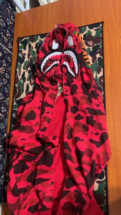 BAPE Shark Full-Zip Hoodie Red Camo