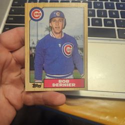 Bob Dernier Blank Back Baseball Card