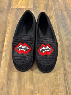 Black Chrme Heart Matty B Loafers - Any Size Available