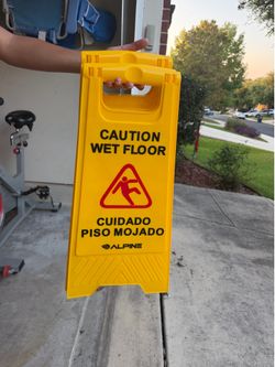 Wet floor sign