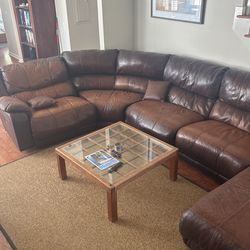 Large Sectional Leather Couch 