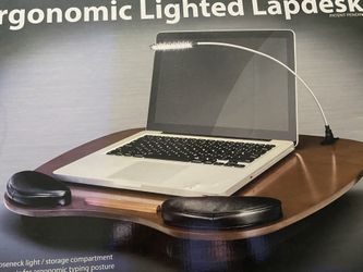 Ergonomic Lighted Lap desk .