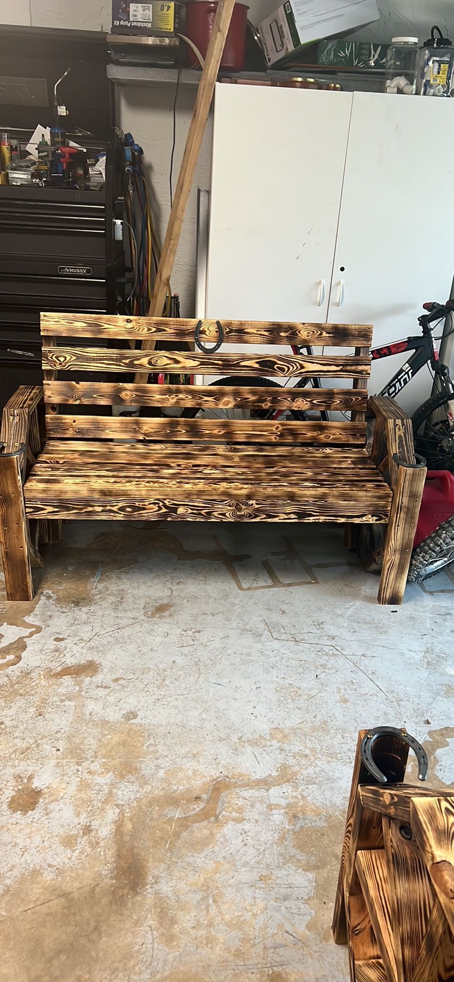 Wagon Wheel Bench