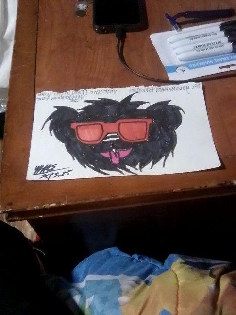 A Gangster Teddy Graffiti Drawing 