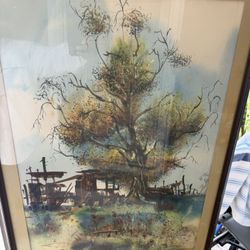 Calming Landscape Watercolor Painting