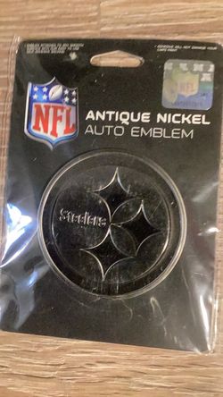 Pittsburgh Steelers NFL Antique Nickel Auto Emblem