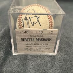 Mike Trout Signed Baseball 