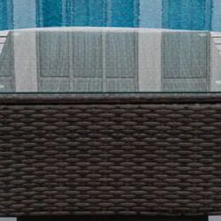 Wicker Table Glass Only
